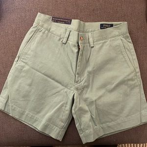 Polo Ralph Lauren Classic fit Chino Shorts 6” teal green “Pale Carib” NWT  29”